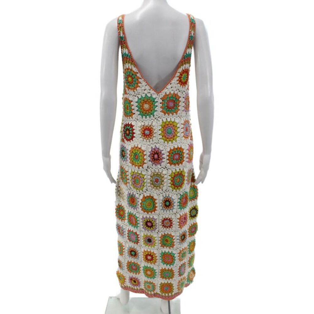 Alemais Womens Multicolor Maxi Dress Sleeveless V-Neck Geometric Cotton Size 12 - Picture 3 of 6